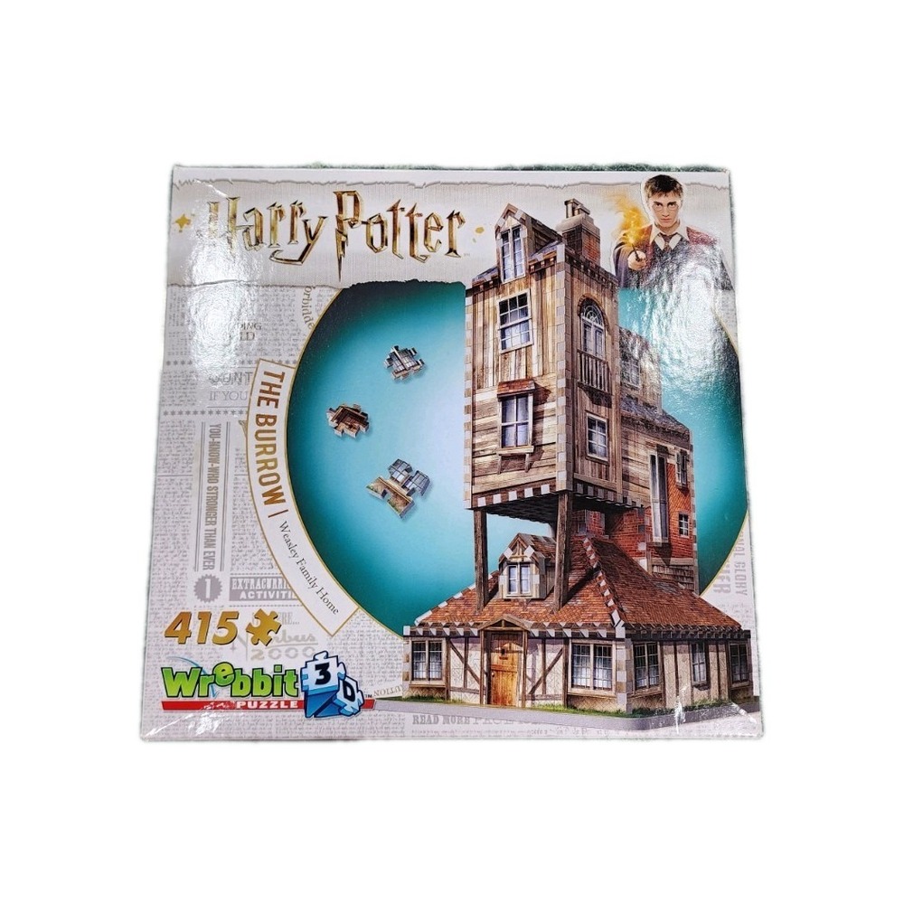 Wrebbit 3-D Harry Potter The Burrow Weasley Family Home 3D Jigsaw Puzzle 415 PCS